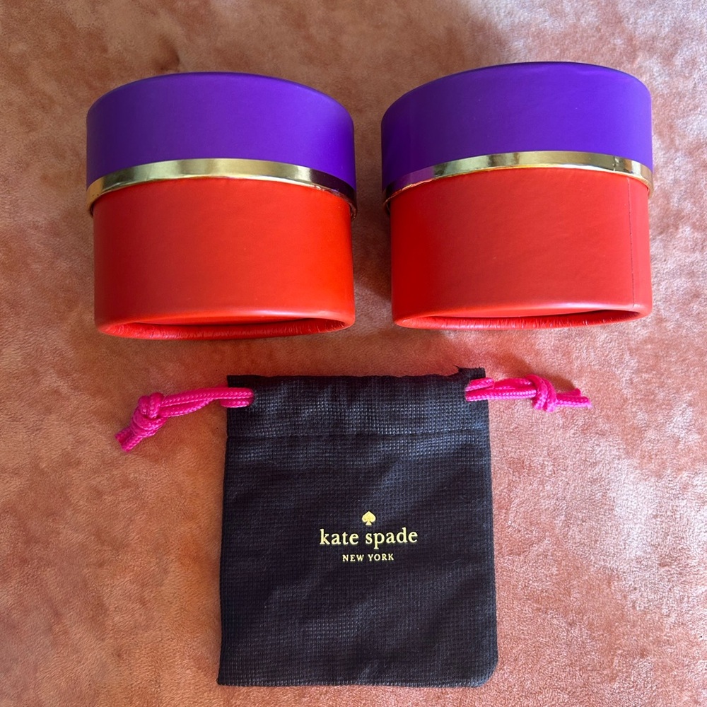 Kate Spade ⚜️ Purple and Orange Jewelry Box Gift Set